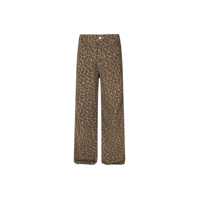 GBXM Jeans Unisex Leopard Print-0