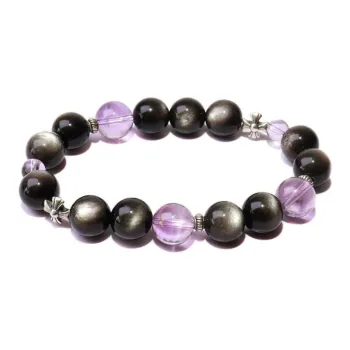 LANMUYINNUO Natural Obsidian Bracelets Women's