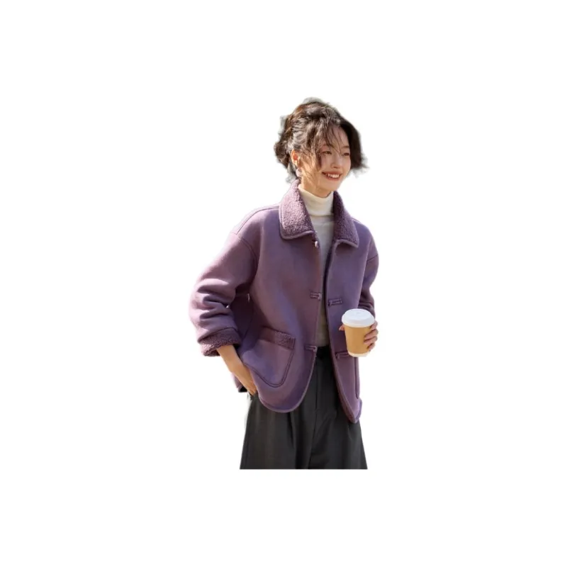 Mo Han Yi Mei Jackets & Coats Women's Purple-0