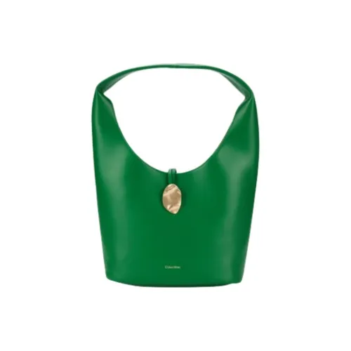 CALVIN KLEIN Synthetic Material Basket Bag Handbag Medium Size Women's Emeralds