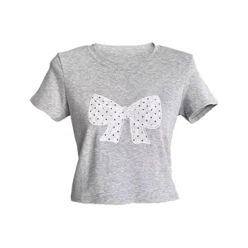 MPOX Crop Tops Women's Gray
