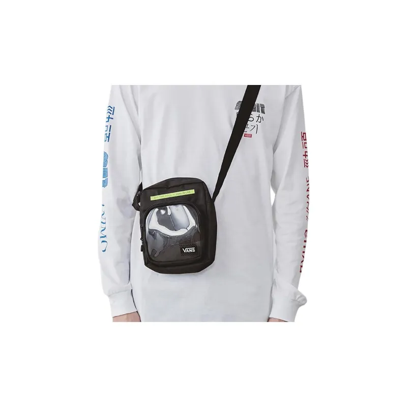 Vans Nylon Fabric Shoulder Bag, Crossbody Bag Mini Unisex Black-3
