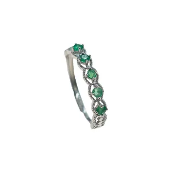 Andaozi Natural Emeralds Rings Women's