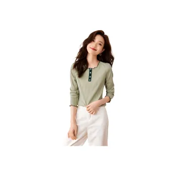 Mo Han Yi Mei Regular T Shirt Women's Green