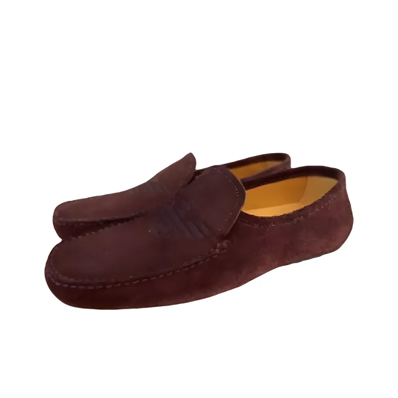 EMPORIO ARMANI EA7 Gommino Loafers Men's Red-3