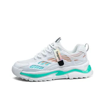 BINGO DUCK Breathable Height Increase Mid Top Chunky Sneakers Men's