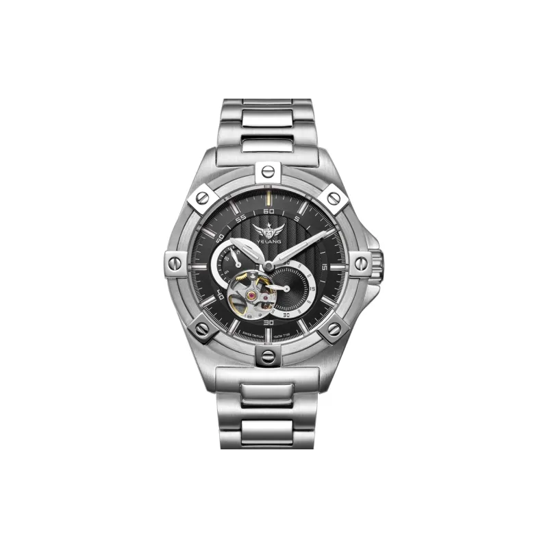 YELANG Automatic Mechanical Movement Watch Men's Watches Black Dial-5