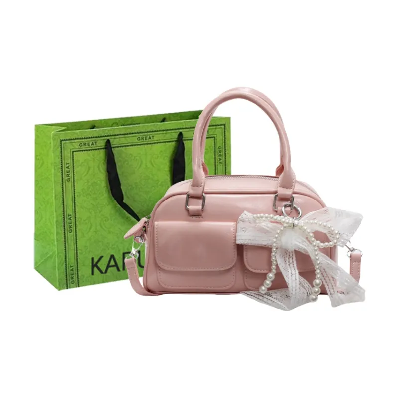 KARUISHA PU Handbag Regular Women's Ecru/Blue/Yellow/Pink/Black-12