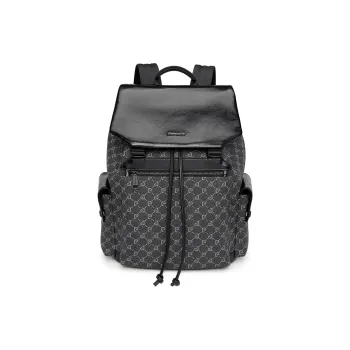 PIERRE CARDIN PVC Backpack Regular Men's Black