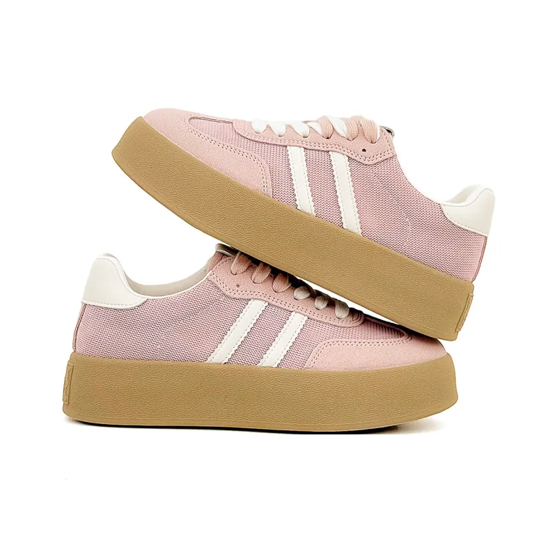 La Chapelle Slip Resistant, Abrasion Resistant, Lightweight Low Top Skateboard Shoes Women's Pink-4