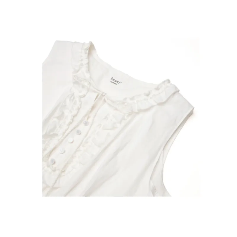 Inman Sleeveless Dresses Women's Cloud White-4