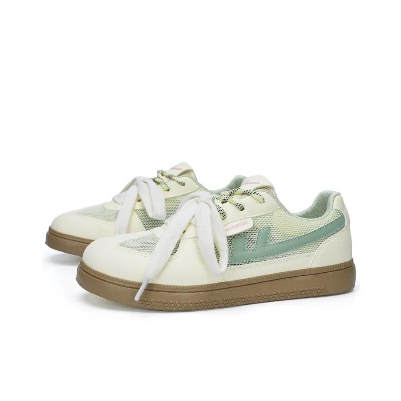 Warrior Abrasion Resistant Low Top Casual Shoes Women's Light Yellow Light Green-1