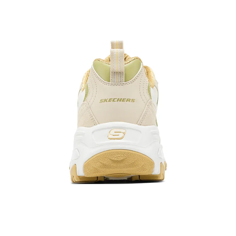 Skechers Sports Life Collection Anti Slip Wear Resistant Low Top Chunky Sneakers Women's Ecru-3