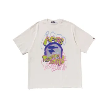 A BATHING APE Heavy Washed Logo Relaxed Fit Tee