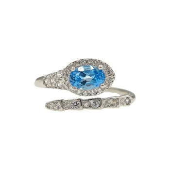 Andaozi Natural Topazes Rings Women's