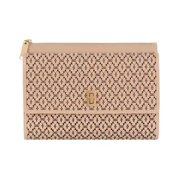 Elisabetta Franchi Leather Clutch Large Size Women's Multicolor
