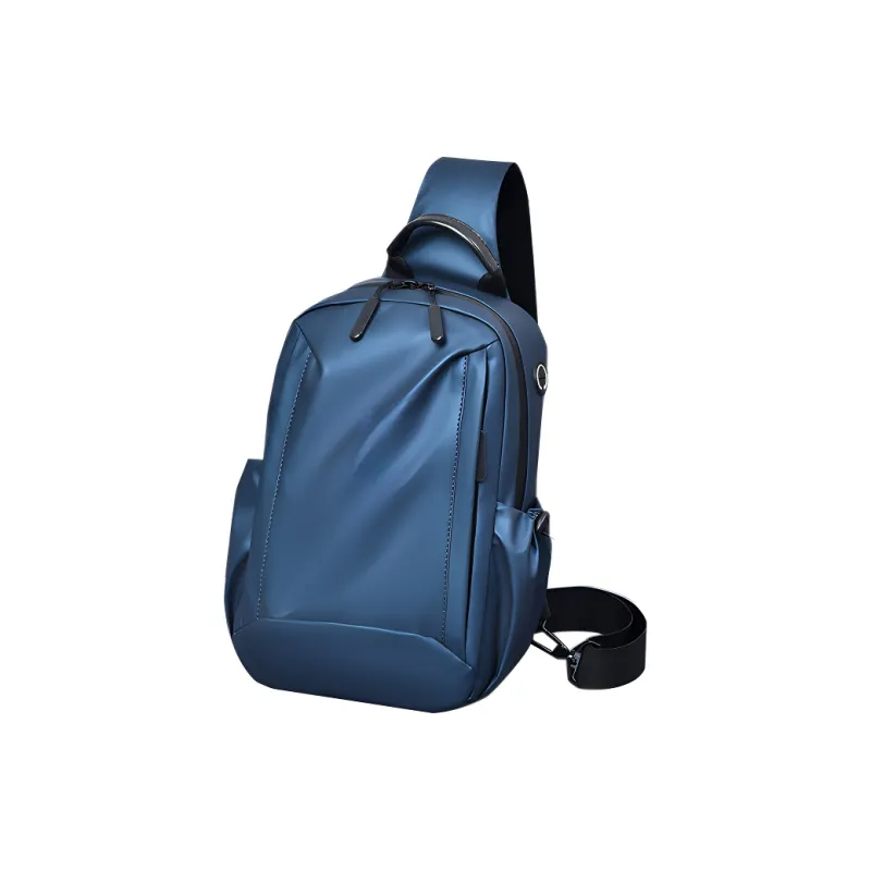 Techson Oxford Sling Bag Unisex Black/Blue/Gray-1