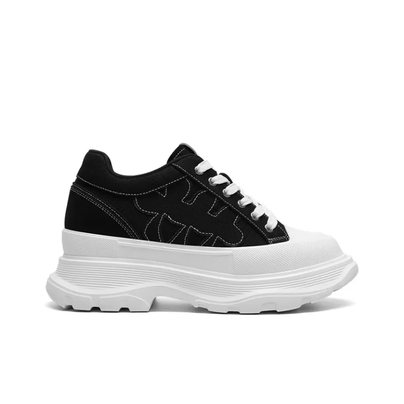 He Jinchang Anti Slip Wear Resistant Low Top Casual Shoes Women's Black-1