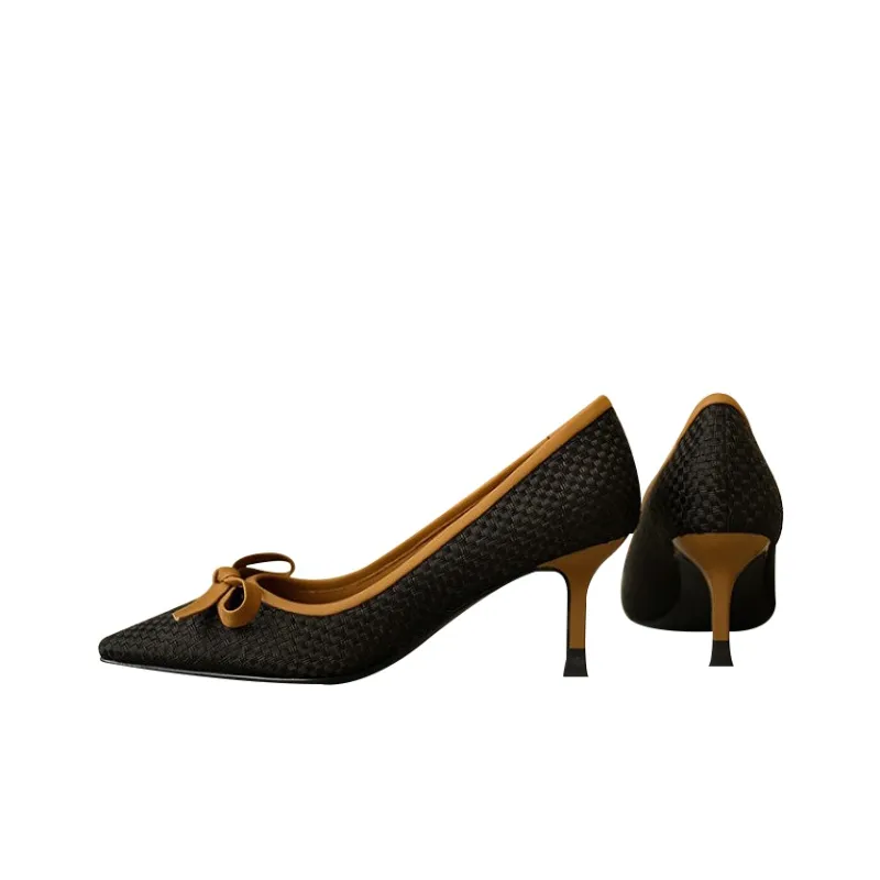 MCKP High Heels Women's Black/Blue/Apricot/Gray-1