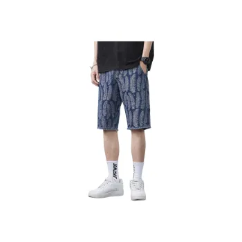 Tonlion Denim Shorts Men Blue Tone