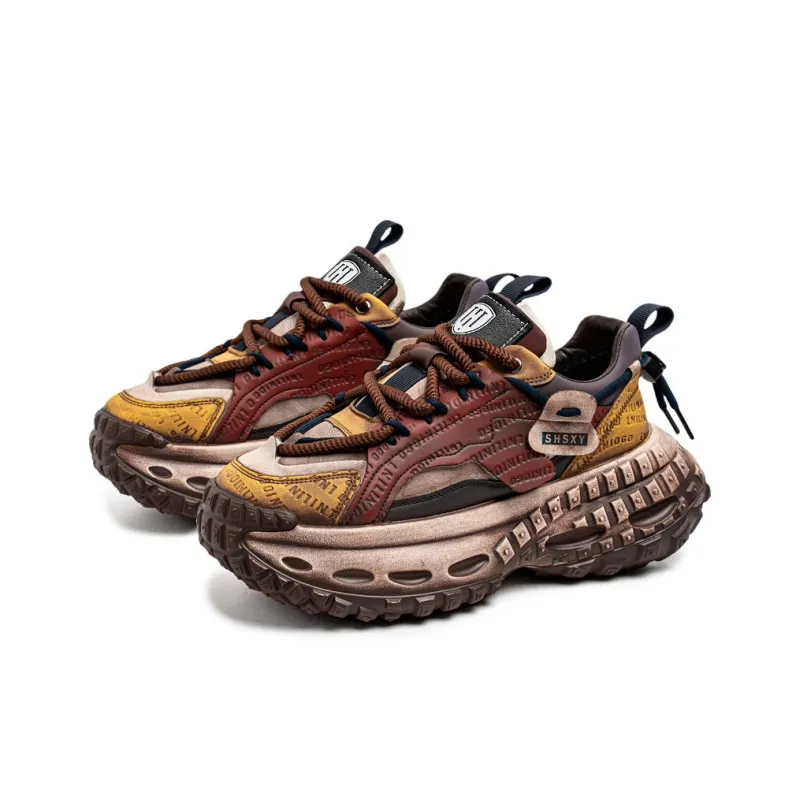 HACKBUTEER Low Top Chunky Sneakers Men's Box Included-15