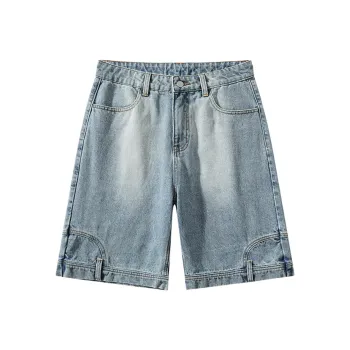 RASHOMONG Denim Shorts Unisex Blue