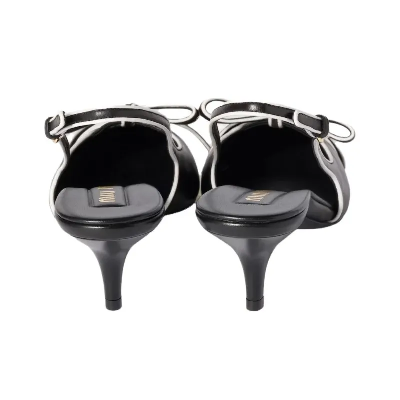 MIU MIU Slim Heel High Heels 5.5cm Women's Black-3