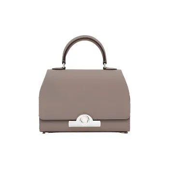 Moynat Cow Leather Handbag Women's Dove Gray