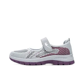 DOUBLE STAR 88 Flyknit Abrasion Resistant Slip Resistant Low Top Casual Shoes Women's Gray, Red, Black