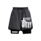 Dark Gray Cool Letter Print