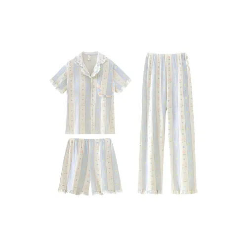 XIAFENYAN Pajama Set Women's Light Blue