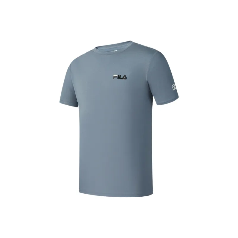 FILA Fitness T Shirt Men's Iron Paint Blue-2