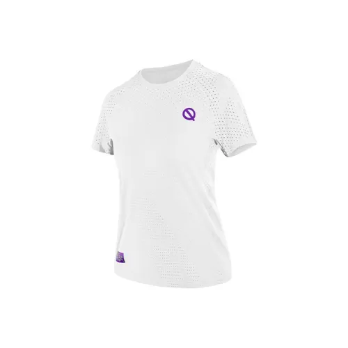 Qinkung T Shirt Women's Joyful White