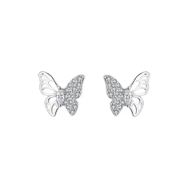 JONNY MOORE 925 Sterling Silver, Zircon, Alloy Stud Earrings Women's-0