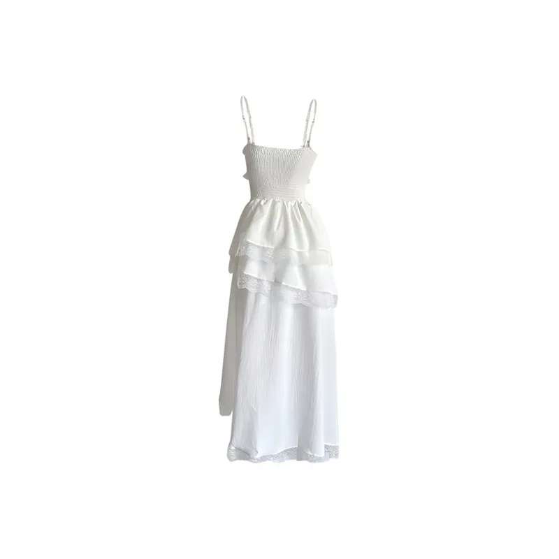 PAZZO Slip Dresses Women's White-1
