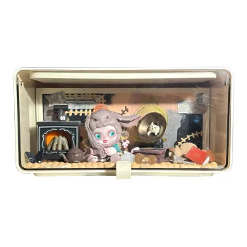[Set Scenery & Resculpt] POP MART Skullpanda Daily Wonderland Collection, For The Anxious You Hang Tag Box 11.8cm