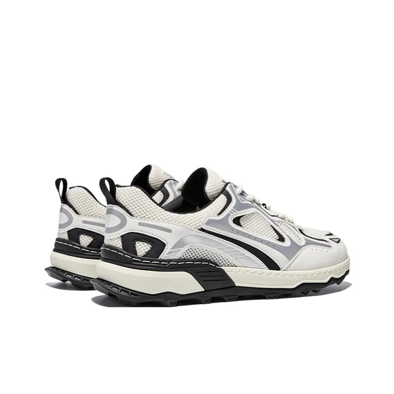 Hautton Jeans Lightweight And Breathable Low Top Casual Shoes Men's White Silver-15