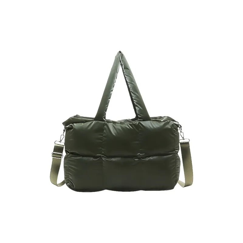 ZAVC Cotton Shoulder Bag Regular Women's White/Black/Pink/Gray/Gold/Blue/Green/Light Gray/Silver/Brown-24