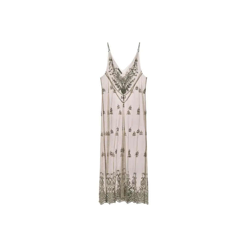 ZARA Slip Dresses Women's Dark Taupe-1