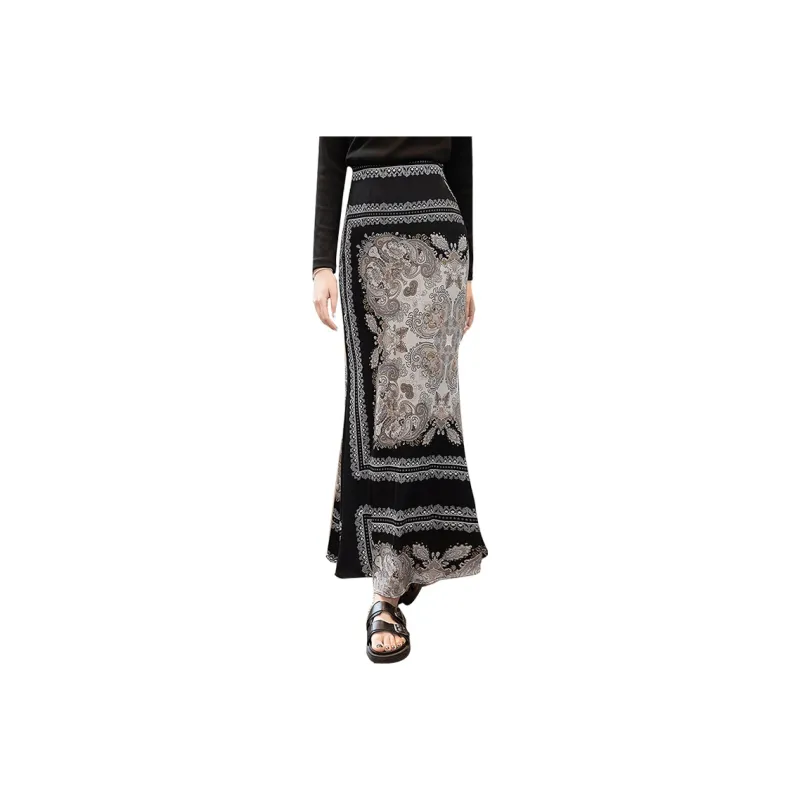 Cypress House Casual Long Skirt Women's Black-1