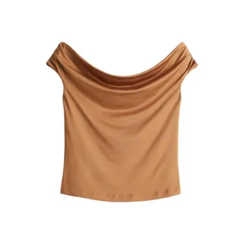 H&M T Shirts Women's Light Brown