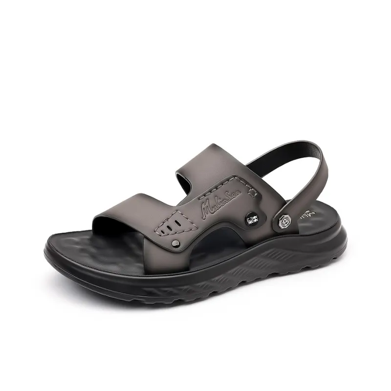 Mulinsen Beach Sandals Men Black, Gray-1