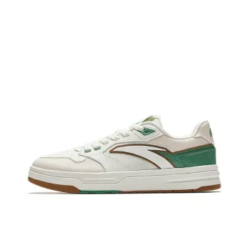 Anta Coverage Slip Resistant Low Top Skateboard Shoes Men's White Cyan