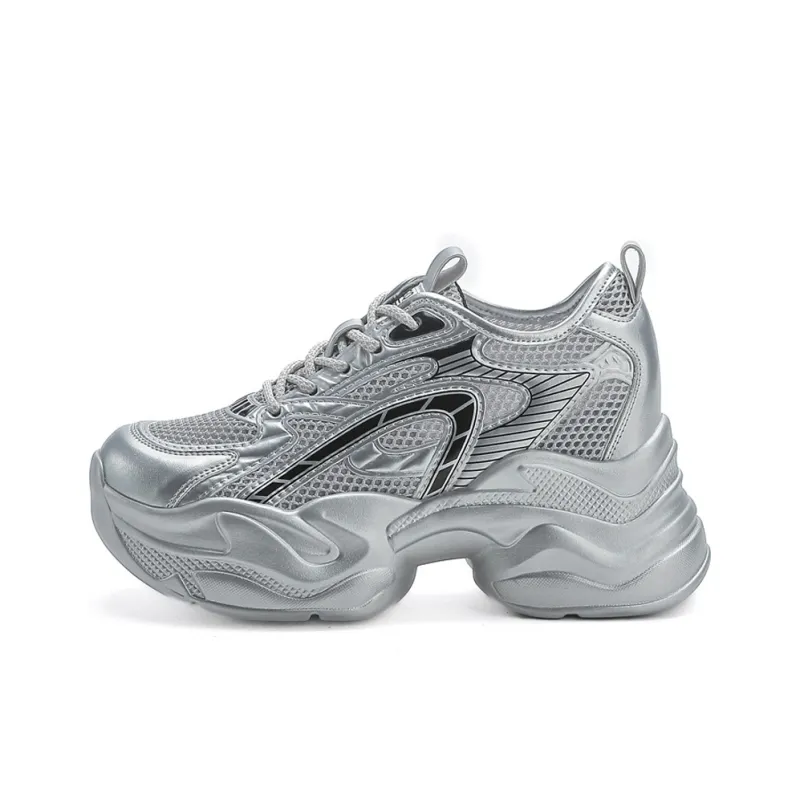 BBMTR Breathable, Slip Resistant, And Abrasion Resistant Chunky Sneakers Women's-3