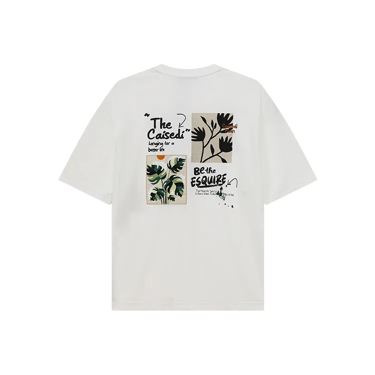 CAISEDI T Shirts Men White-1