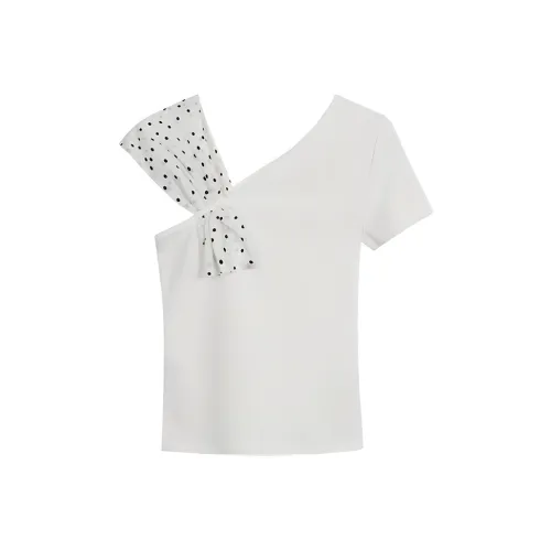 AHDO T Shirts Women's White