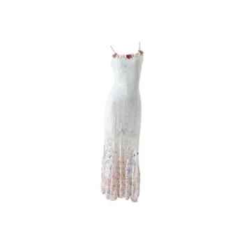 DOKZB Slip Dresses Women's Beige