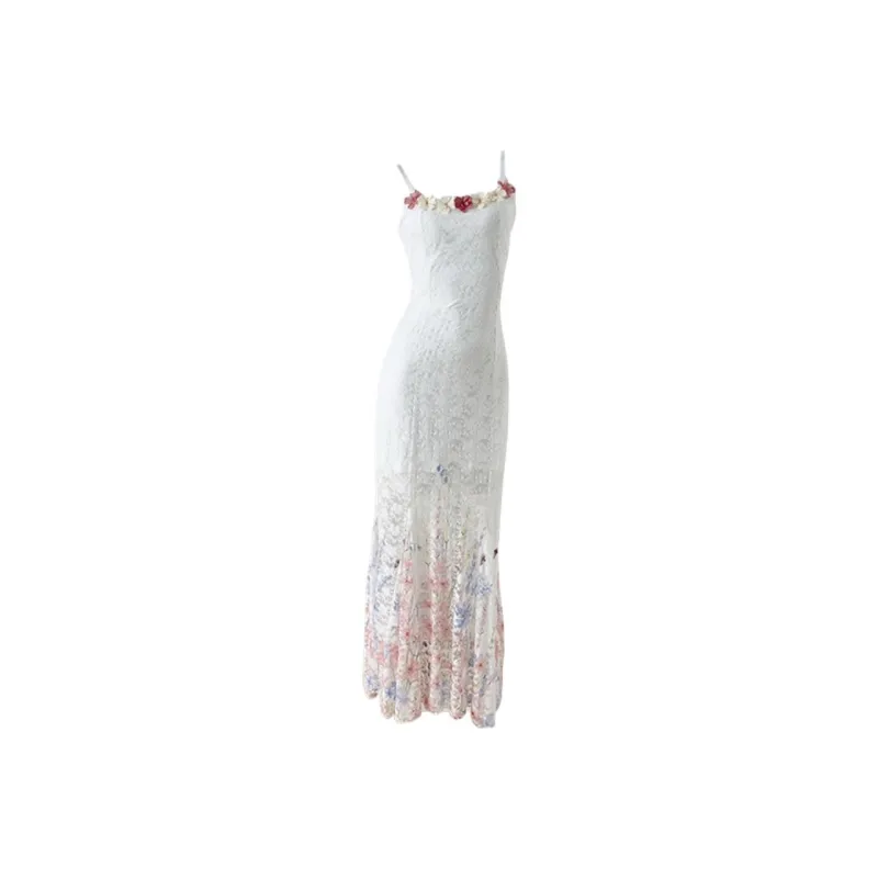 DOKZB Slip Dresses Women's Beige-0