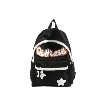 WICKBUEN Fabric Backpack Women's Black/Coffee