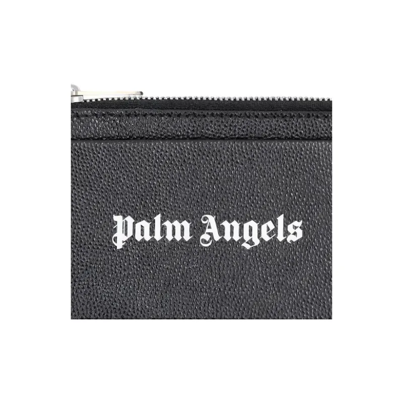 PALM ANGELS Logo Print Zipped Cardholder-4